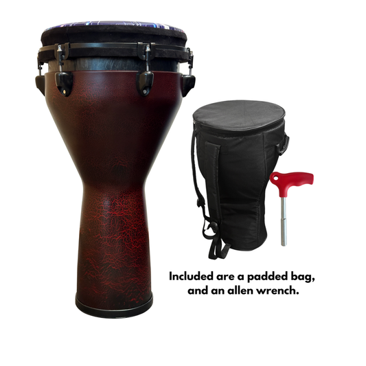 Djembe Drum 12 Inch Head with Complimentary Djembe Bag and Allen Wrench