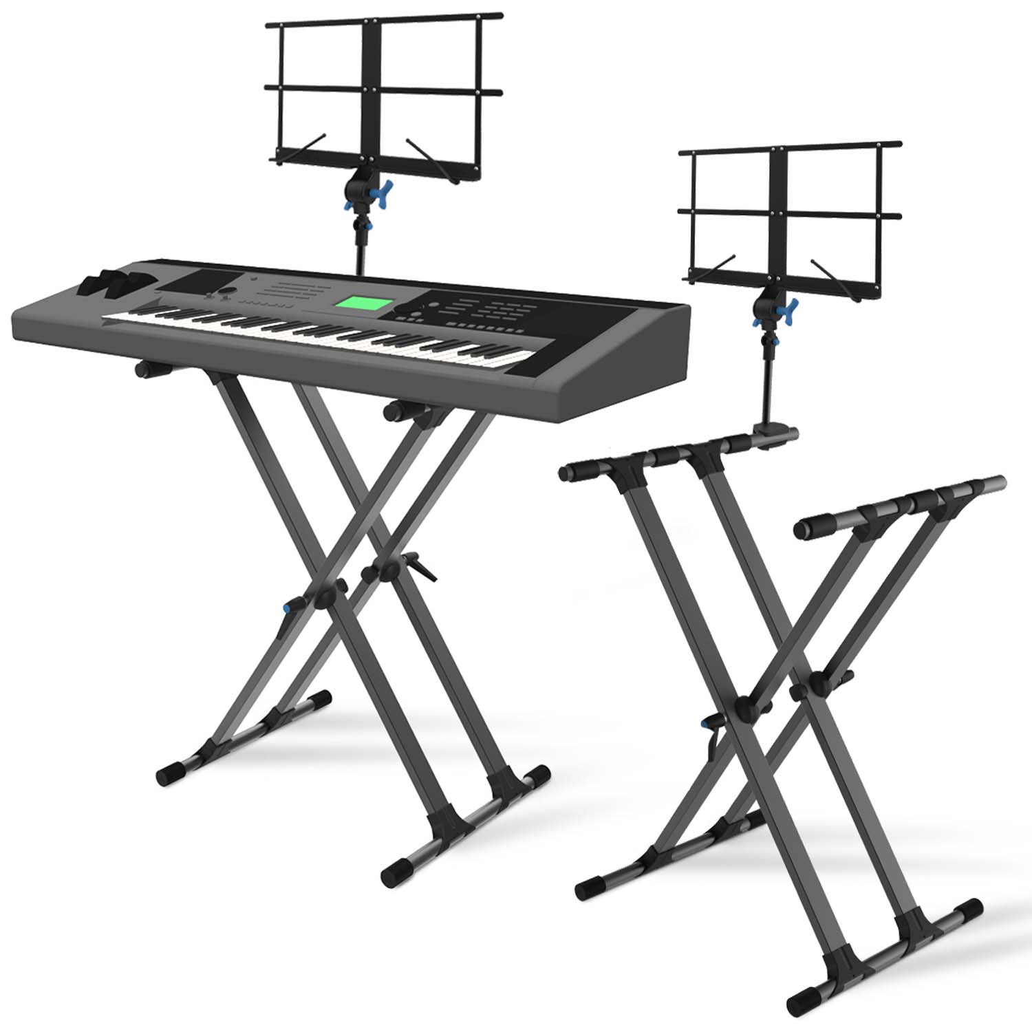 IA Stands ECT11 Adjustable X-Style Keyboard Stand with Music Sheet Hol ...