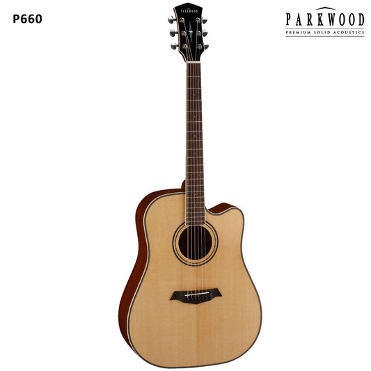 Parkwood Dreadnought Acoustic Electric Guitar P660