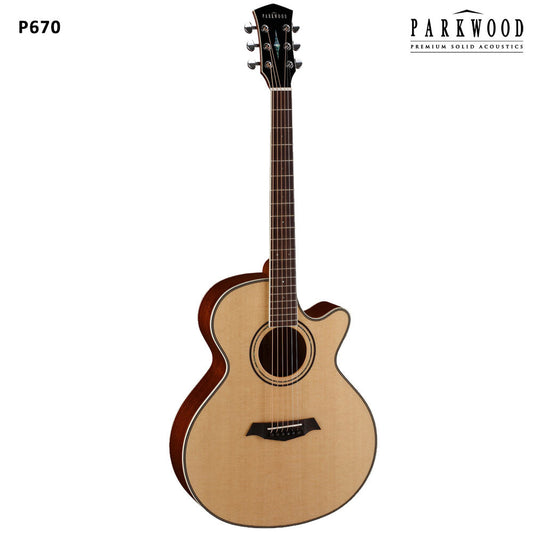 Parkwood Grand Concert Acoustic Electric Guitar P670